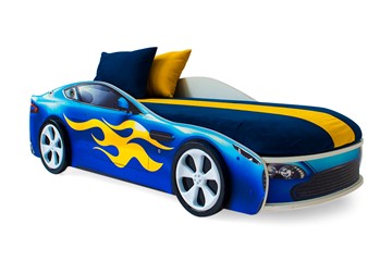 Детская кровать-машина Бондимобиль синий в Саратове