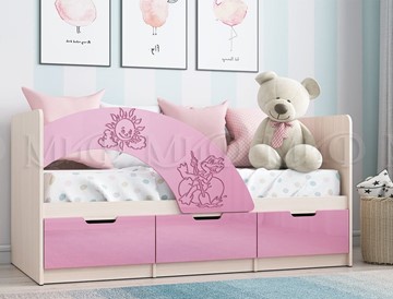 Кровать с ящиками Юниор-3, Розовый металлик в Саратове