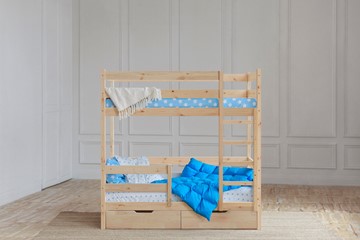 Детская кровать для мальчика без крыши с ящиками, без покраски в Энгельсе