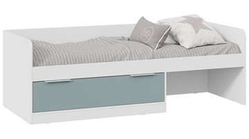 Кровать односпальная детская Марли Тип 1 (Белый/Серо-голубой) в Саратове
