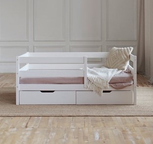 Кровать детская Софа с ящиками, цвет белый в Саратове