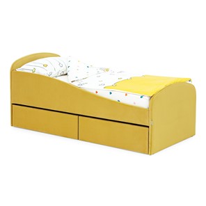 Кровать с ящиками Letmo 190х80 горчичный (велюр) в Саратове