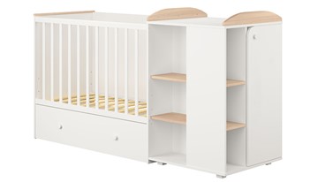Детская кровать-шкаф с комодом POLINI Kids Ameli 800 Белый / Дуб пастельный, серия AMELI в Саратове