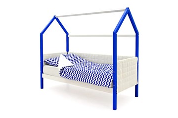 Детская кровать-домик «Svogen сине-белый» мягкая в Энгельсе