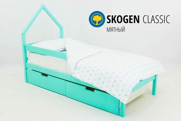 Кровать-домик в детскую мини Skogen мятная в Саратове