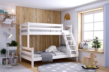Детская 2-этажная кровать Мебельград Адель, Белый в Саратове