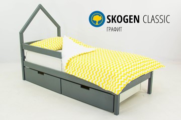 Кровать-домик мини Skogen графит в Саратове
