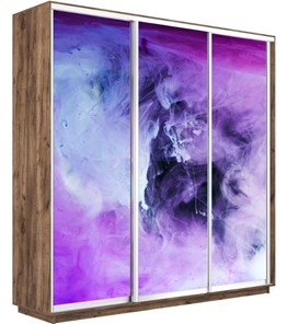 Шкаф Экспресс 2400х600х2200, Фиолетовый дым/дуб табачный в Энгельсе