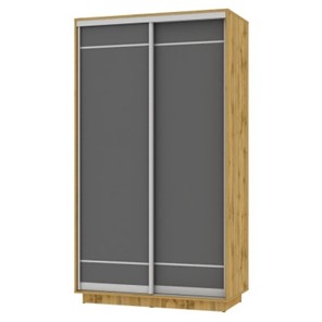 Шкаф 2-х дверный Весенний HK1, 2155х1200х600 (D1D1), ДВ-Графит в Саратове