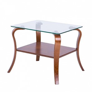 Стеклянный столик в зал Шарм с каркасом цвета Вишня в Энгельсе