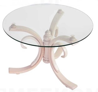 Стеклянный столик в зал СЖ 5 беленый дуб/стекло в Энгельсе