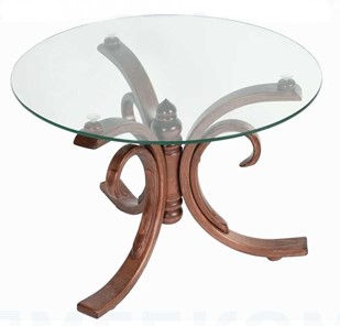 Круглый столик СЖ 5 средний тон/стекло в Энгельсе