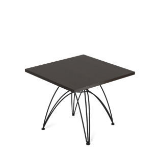 Квадратный столик SHT-S112 / SHT-TT 60/60 ЛДСП (венге луизиана/черный муар) в Энгельсе