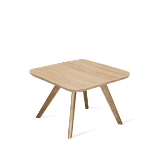 Квадратный столик SHT-S39 / SHT-TT 60/60 ЛДСП (дуб сонома/брашированный коричневый) в Саратове