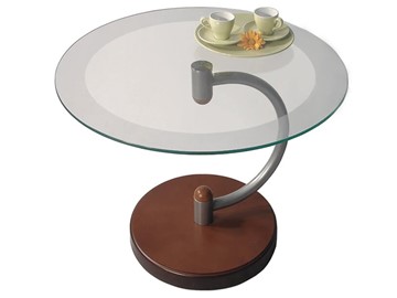 Стеклянный столик Дуэт 13Н (металлик средне-коричневый) в Саратове