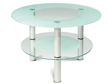Стеклянный столик в зал Кристалл 3 (алюминий-прозрачное) в Саратове