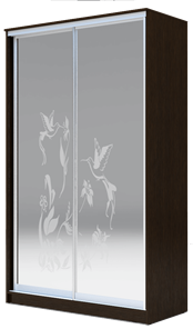 Шкаф 2400х1362х620 два зеркала,"Колибри" ХИТ 24-14-66-03 Венге Аруба в Саратове