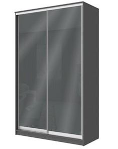 Шкаф-купе 2-х створчатый Хит-22-4-12/2-22 с цветным стеклом, темно-серый 073, Графит в Саратове