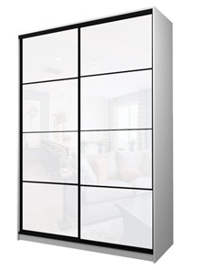 Шкаф 2-х дверный MAX МШ-25-6-18-22, Профиль Черный/Цвет Белый/Oracal Белый в Энгельсе