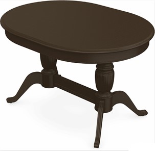 Раздвижной стол Леонардо-2 исп. Овал, тон 7 (Морилка/Эмаль) в Саратове