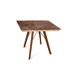 Керамический кухонный стол SHT-TU9/ТT8 60/60 (темный орех/прозрачный лак/коричневая сепия) в Энгельсе