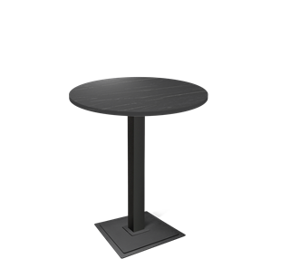 Барный стол Sheffilton SHT-TU5-BS1/H110 / SHT-TT 80 ЛДСП (камень пьетра гриджио черный/черный) в Энгельсе