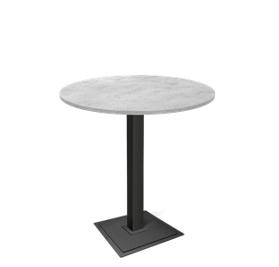Круглый кухонный стол SHT-TU5-BS1/H110 / SHT-TT 90 ЛДСП (бетон чикаго светло-серый/черный) в Саратове