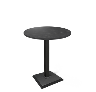 Барный стол Sheffilton SHT-TU5-BS2/H110 / SHT-TT 80 ЛДСП (камень пьетра гриджио черный/черный) в Энгельсе