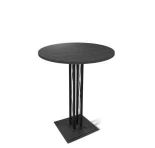 Барный стол Sheffilton SHT-TU6-BS1/H110 / SHT-TT 80 ЛДСП (камень пьетра гриджио черный/черный) в Энгельсе