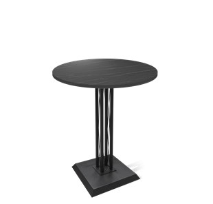 Барный стол Sheffilton SHT-TU6-BS2/H110 / SHT-TT 80 ЛДСП (камень пьетра гриджио черный/черный) в Энгельсе