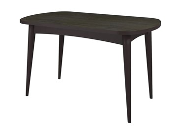 Кухонный овальный стол Ялта с цилиндрическими опорами Венге/Ясень Анкор темный в Энгельсе
