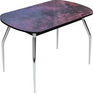 Раздвижной стол Ривьера исп.2 хром №5 (Exclusive h155/черный) в Саратове
