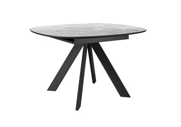 Раскладной стол DikLine BK100 Керамика Серый мрамор/подстолье черное/опоры черные в Саратове