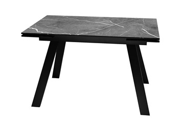Керамический стол DikLine DKL140 Керамика Черный мрамор/опоры черные (2 уп.) в Балаково