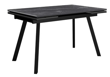 Керамический кухонный стол DikLine SKA125 Керамика Серый мрамор/подстолье черное/опоры черные (2 уп.) в Саратове