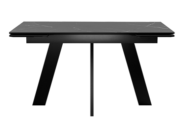 Раскладной стол DikLine SKM140 Керамика Черный мрамор/подстолье черное/опоры черные (2 уп.) в Саратове