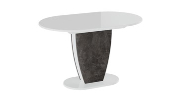 Овальный обеденный стол Монреаль тип 1 (Белый глянец/Моод темный) в Энгельсе