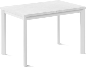 Кухонный раскладной стол Нагано-1L (ноги металлические белые, белый цемент) в Саратове
