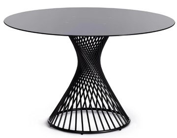 Стеклянный кухонный стол BERTOIA (mod. GT21) металл/стекло, Black (черный) арт.20595 в Энгельсе