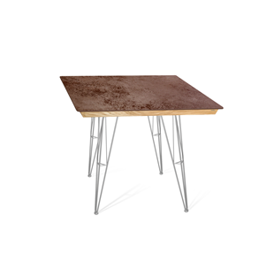 Керамический обеденный стол SHT-TU10 (4 шт.)/ТT8 60/60 (хром лак/прозрачный лак/коричневая сепия) в Энгельсе