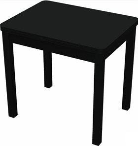 Обеденный раздвижной стол Бари дерево №8 (стекло черное/черный) в Саратове