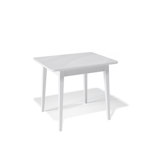 Обеденный раздвижной стол Kenner 900M (Белый/Стекло белое глянец) в Саратове
