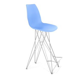 Барный стул SHT-ST29/S66 (голубой pan 278/хром лак) в Энгельсе