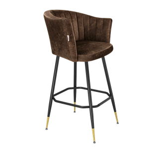 Барный стул SHT-ST42-1 / SHT-S148 (кофейный трюфель/черный муар/золото) в Энгельсе