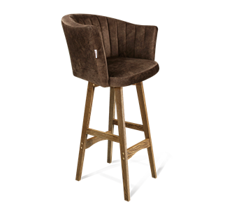 Барный стул SHT-ST42-1 / SHT-S65 (кофейный трюфель/дуб брашированный коричневый) в Саратове