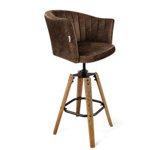 Барный стул SHT-ST42-1 / SHT-S93 (кофейный трюфель/браш.коричневый/черный муар) в Саратове