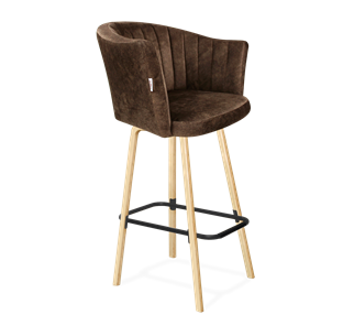 Барный стул SHT-ST42-1 / SHT-S94 (кофейный трюфель/прозрачный лак/черный муар) в Энгельсе