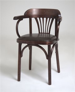 Кухонный стул Венский мягкий, кожзам коричневый/темный тон в Саратове