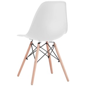 Комплект обеденных стульев 4 шт. BRABIX "Eames CF-010", пластик белый, опоры дерево/металл, 532630, 2033A в Саратове