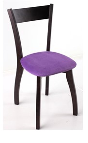 Обеденный стул Лугано каркас массив венге, велюр -  инфинити фиолетовый в Энгельсе